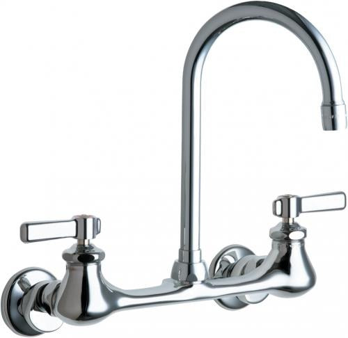 CHICAGO FAUCETS Chicago Faucets 540-LDGN2AE3ABCP Wall-mounted Manual Faucet 8-inch Body