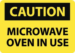 ACCUFORMNMC Accuformnmc C180P Caution Microwave Sign Adhesive Vinyl