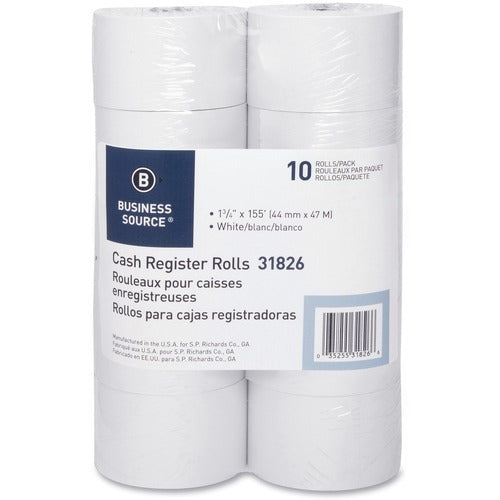 BUSINESS SOURCE Business Source BSN31826 Adding Machine Paper Roll 10-pack
