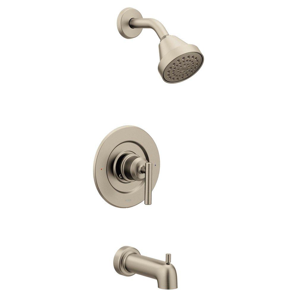 Moen T2903EPBN Tub & Shower Trim, 1 Lever Style Handle, 1.75 gpm, Brushed Nickel