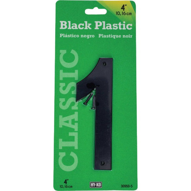 HY-KO Hy-Ko A31401 Plastic Number 1 (4 In / 5-Pack)