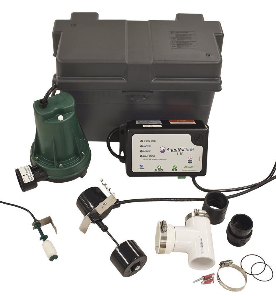 Zoeller 508-0014 Aquanot Fit 508 12V Backup Submersible Sump Pump System with Wifi