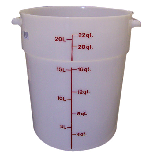 Container rnd 22qt -148 poly/white for Cambro CAMRFS22148