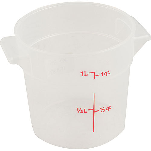 Container Soft Rd 1 Qt Semi-Clear RFS1PP190 for Cambro CAMRFS1PP-190