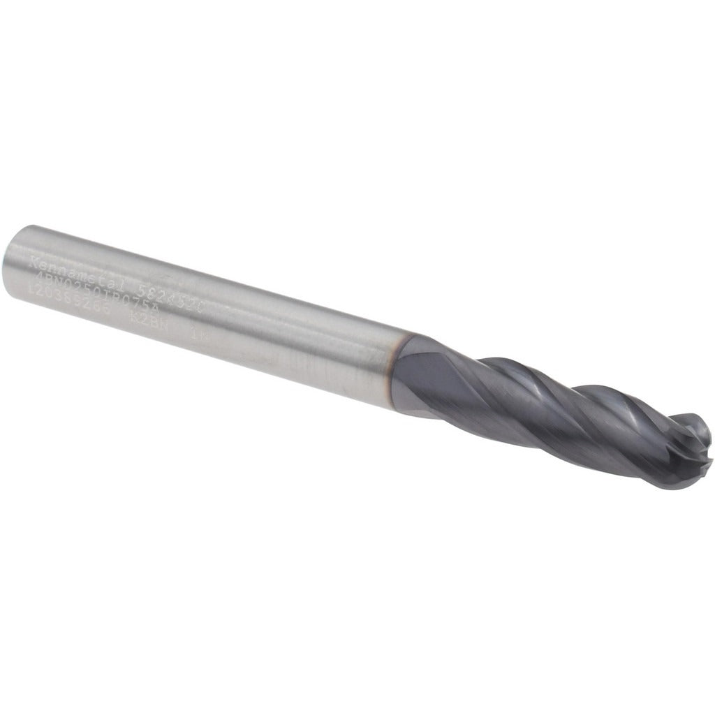 KENNAMETAL Kennametal 5824520 Ball End Mill 1/4 in 4 Flute Carbide