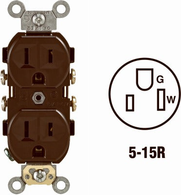 LEVITON Leviton S00-0CR15-00S Spec Grade Duplex Outlet 15A 125V 10-pack