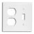 Leviton 78005 2-Gang 1-Toggle 1-Duplex Device Combination Wallplate Standard Size Thermoset