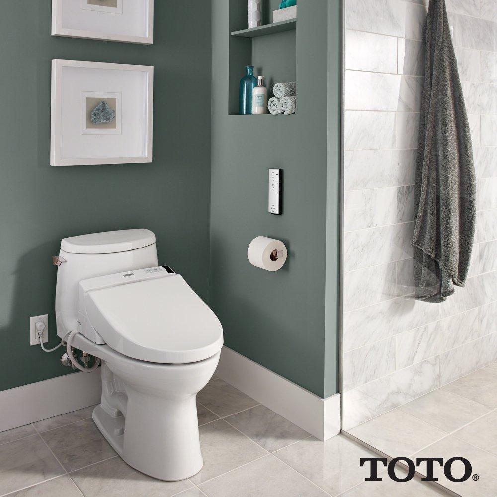 TOTO SW2043R#01 Washlet Round Closed Front with Cover Bidet Seat in Cotton