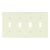 Leviton 78012 Wallplate 4 Gang Thermoset Plastic Toggle Wall Plate 1 pk