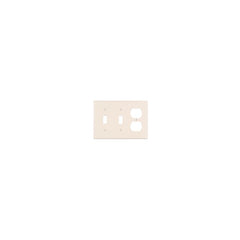 Leviton 78021 Combination Wallplate Standard Size Traditional 3 Gang Light Almond