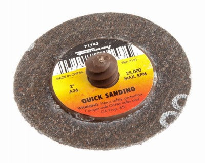 FORNEY Forney Industries 71743 Quick Change Sanding Disc 36G 2in 25pk