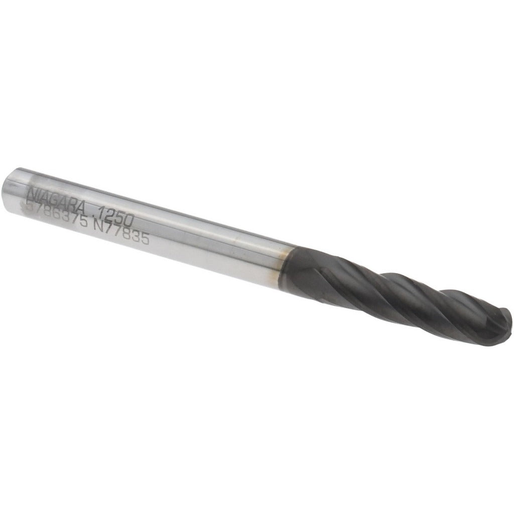 SECO TOOLS Seco 17004999 Ball End Mill 1/8 in 4 Flute Carbide DIAB430