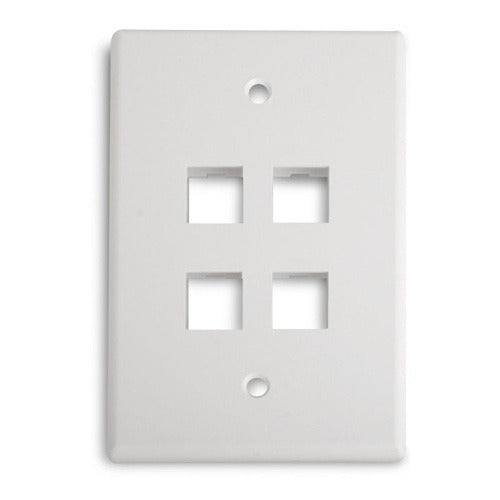WIREPATH Wirepath MIDI-4-WH 4-port Midi Wall Plate White