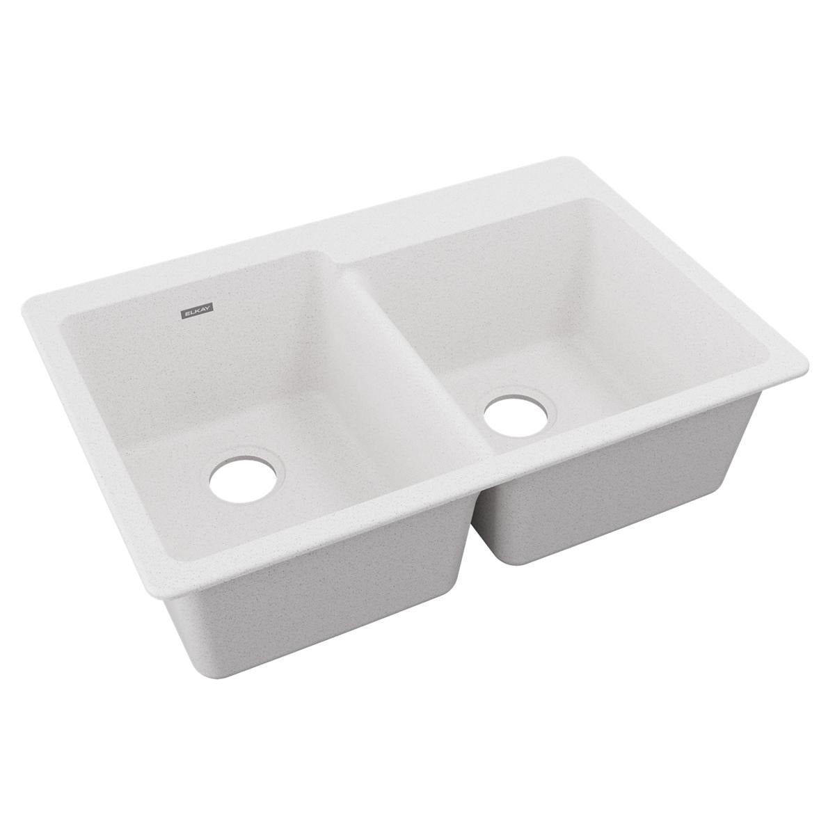 BSC PREFERRED Bsc Preferred ELG250RWH0 Double Bowl Drop-in Sink 33x22