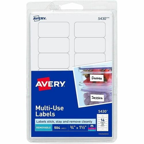 AVERY Avery AVE05430 Removable Labels 0.75x1.5 in 504 Pack