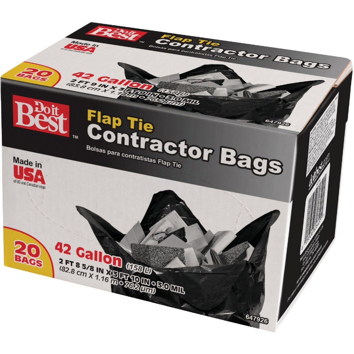 BSC PREFERRED Bsc Preferred 647926 Contractor Bags 42 Gal 20 Count