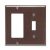 Leviton 80405 1-Toggle 1-Decora/GFCI Device Combination Wallplate, Brown