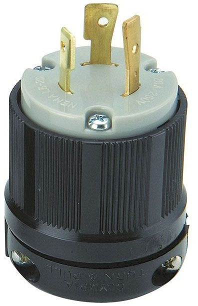 MORRIS PRODUCTS Morris Products 89746 Twist Lock Male 20A 250V (1 Pack)