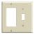 Leviton 80405-I 2-Gang 1-Toggle 1-Decora/GFCI Device Combination Wallplate, Standard Size