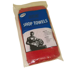 MARS 79026 15 x 15 in. Cloth Shop Towel in Red (12 Pack)