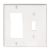 Leviton 80405-T 2-Gang, 1-Toggle 1-Decora/GFCI Device Combination Wallplate, Standard Size, Thermoset, Device Mount, Light Almond