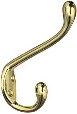 NATIONAL HARDWARE National Mfg N248-245 Heavy Duty Brass Garment Hook 5-pack