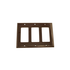 Leviton 80411 Wallplate 3 Gang Standard Size Thermoset Device Mount Brown