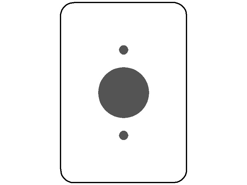 MULBERRY METAL PRODUCTS Mulberry Metal Products 75791 1-Gang Maxi Single Receptacle Wallplate (5 in. x 3.50 in)