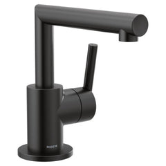 Moen S43001BL Arris Single Handle Monoblock Bathroom Sink Faucet in Matte Black