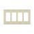 Leviton 80412-T 4-Gang Decora/GFCI Device Wallplate Standard Size Thermoset Light Almond