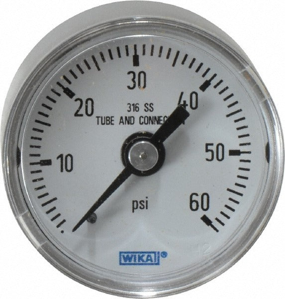 WIKA Wika 9118101 Pressure Gauge 0-60 Psi 1.5 in Dial Npt