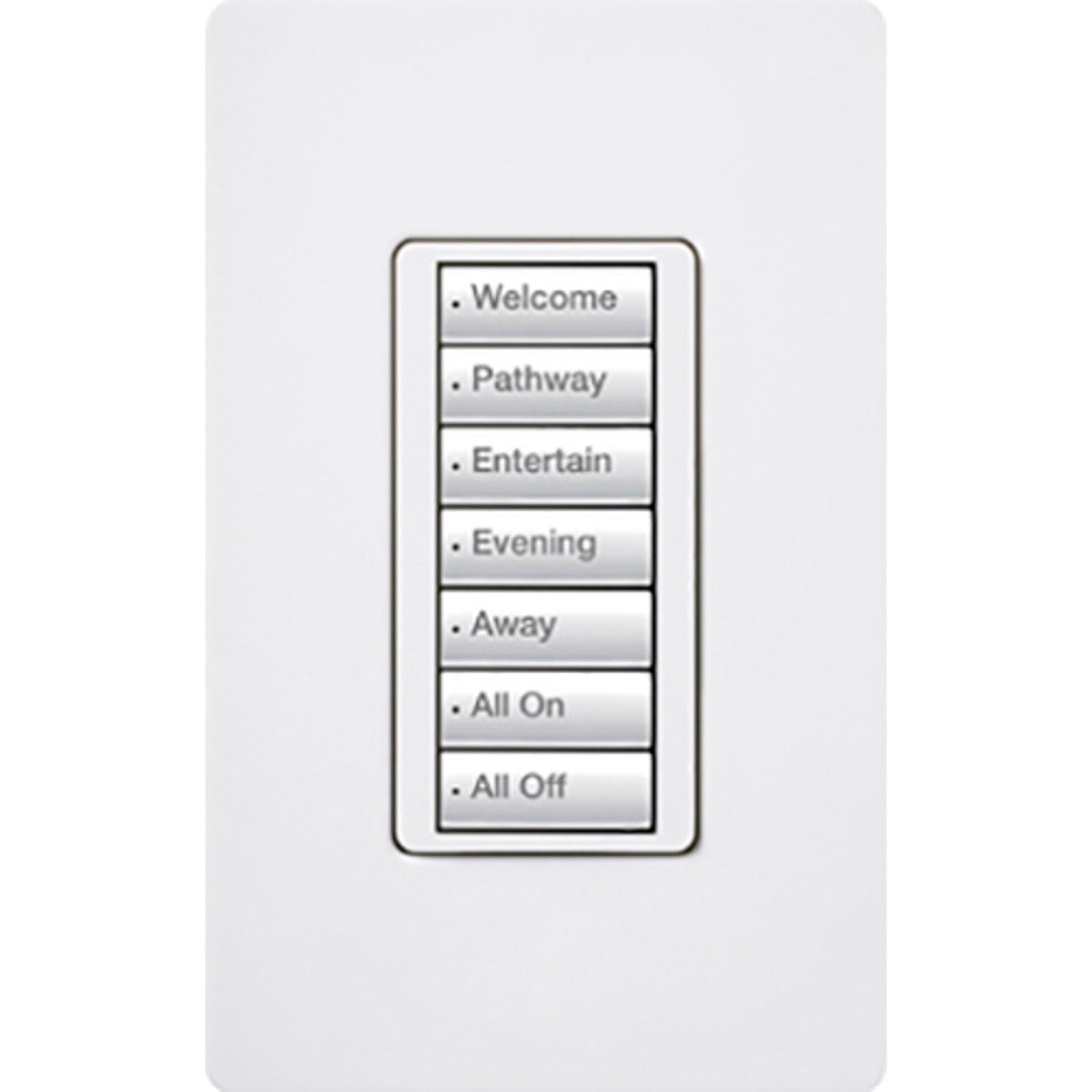LUTRON Lutron RRD-W7B-WH RadioRA 2 seeTouch Wall Mount Designer Keypad (7 Button)