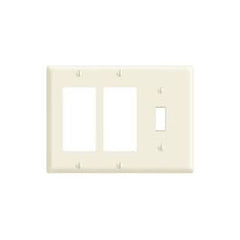 Leviton 80431 Combination Wallplate Standard Size Thermoset Brown