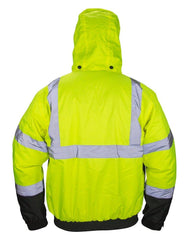 SAS Safety 690-1511 CL3 SAF HOODED BOMBER JCKT YELL 2XL