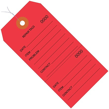 BSC PREFERRED Bsc Preferred G26203W Pre-wired Repair Tag 1000 Per Case