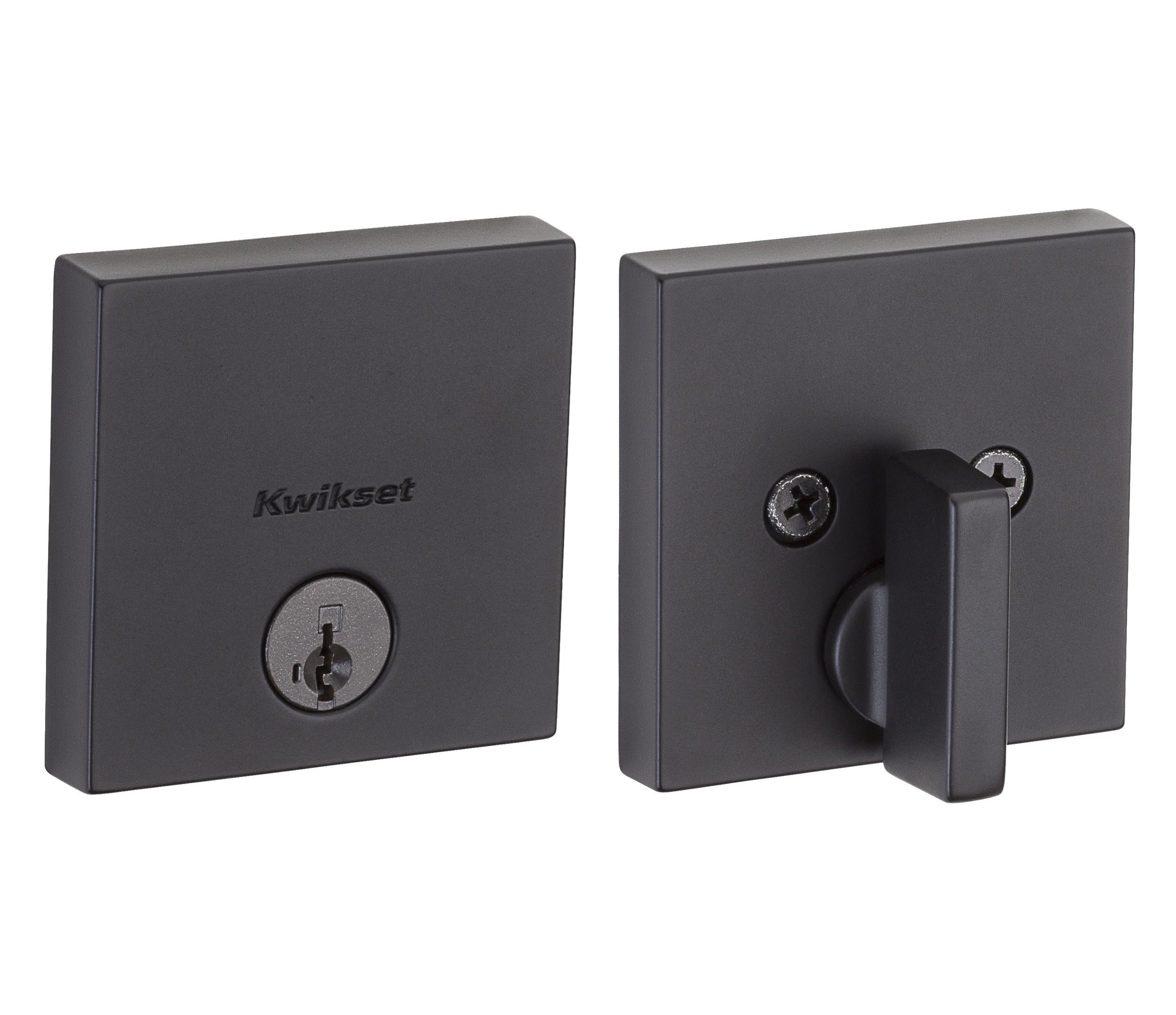 KWIKSET Kwikset 258SQT-514S.STRKP Smartkey Deadbolt Matte Black