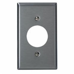 Leviton 84004-40 1-gang, Single 1.406-inch Hole Device Receptacle Wallplate, Standard Size, Device Mount, Stainless Steel