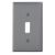 Leviton 80701-GY 1-Gang Toggle Device Switch Wallplate Standard Size Thermoplastic Nylon