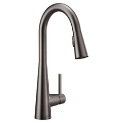 Moen 7864BLS Sleek Single Handle Pull Down Kitchen Faucet in Black Stainless