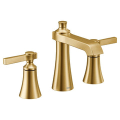 Moen TS6984BG Flara Two Handle Widespread Bathroom Sink Faucet in Brushed Gold