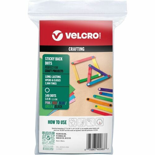 VELCRO Velcro Industries VEK40063 Hook Loop Coins 5/8in 140 Pack