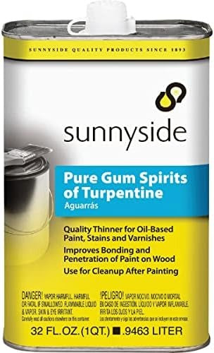 SUNNYSIDE Sunnyside 87032S Pure Gum Spirits Turpentine 1 Quart (Each)