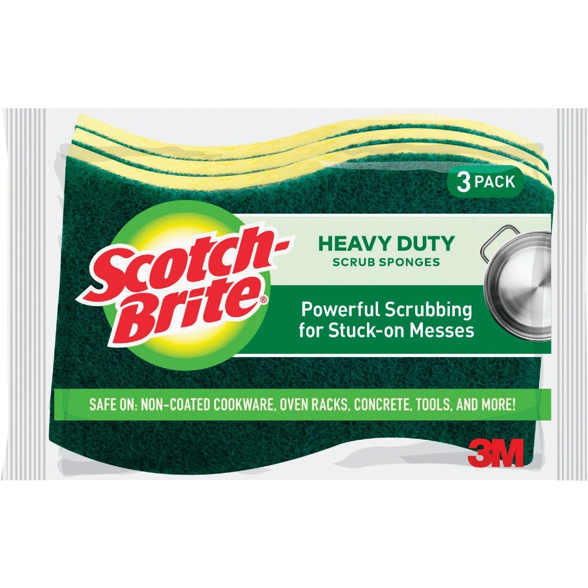 3M Scotch-brite HD-3 Heavy Duty Scrub Sponge