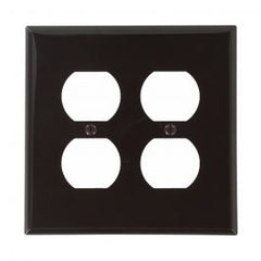 Leviton 80716 Wallplate 2 Gang Standard Size Thermoplastic Nylon Brown