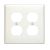 Leviton 80716-W 2 Gang Duplex Receptacle Wall Plate White