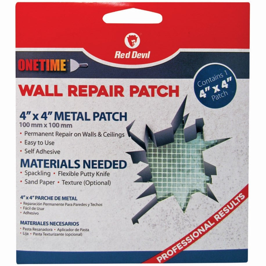 RED DEVIL Red Devil 1214 4 x 4 One-time Wall Repair Patch 1 Pack