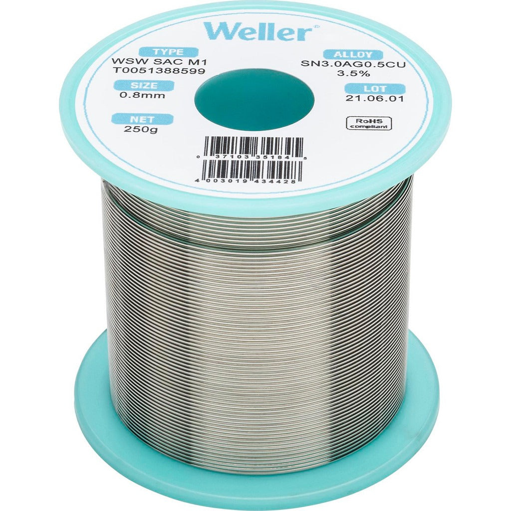 WELLER Weller T0051388599 Lead Free Solder Spool 250 G