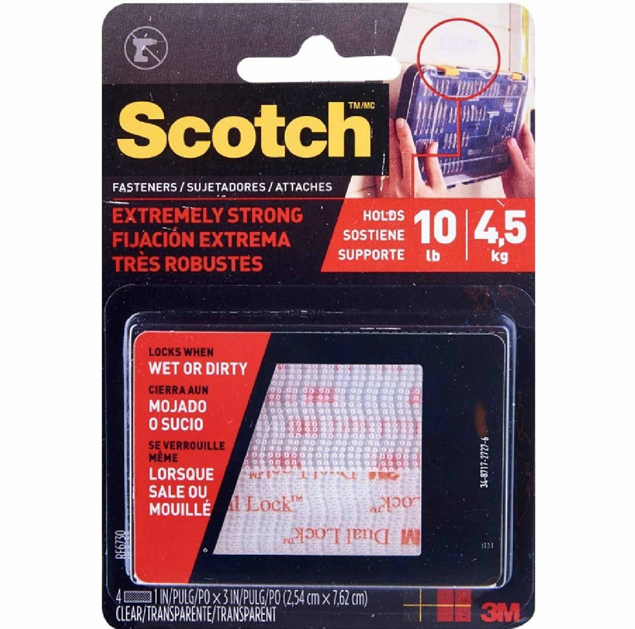 3M 3M RF6730 Scotch Extreme Fasteners 1 in x 3 in 2 Sets of Strips