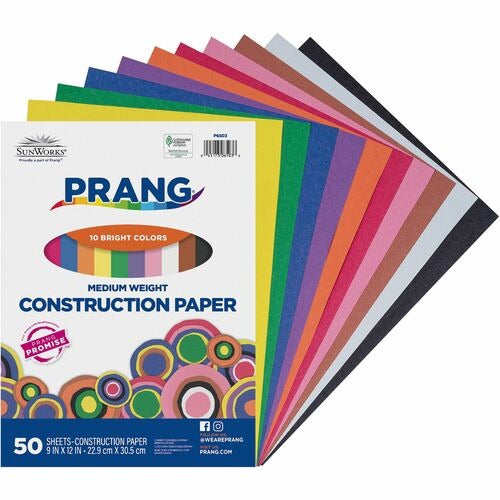 PACON Pacon PAC6503 Construction Paper 9x12 Assorted 50 Pack