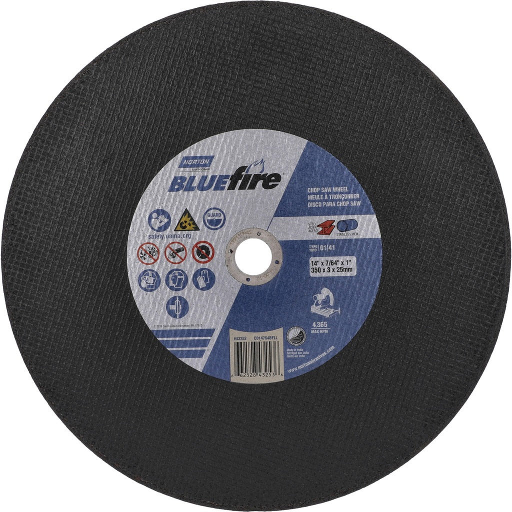 NORTON Norton 66252843253 Cut-off Wheel 14 in Zirconia Alumina